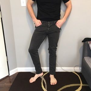 Hudson faded black jeans.